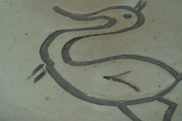 鷺（サギ）絵化粧平皿