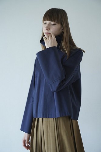 CLANE/クラネ/ROLL NECK WIDE SHIRT-