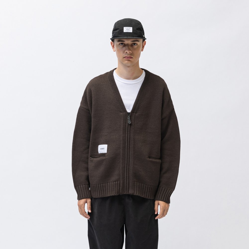 WTAPS】ダブルタップス カーディガン PALMER ウール オリーブ - トップス