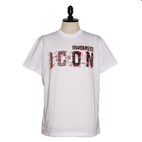 DSQUARED2 ディースクエアード ICON SCRIBBLE COOL FIT T-SHIRT