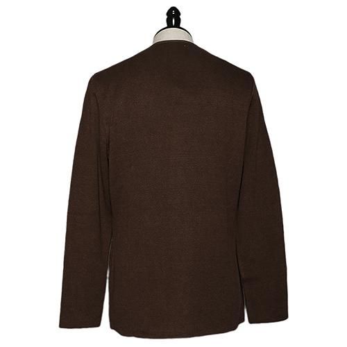 LARDINI ラルディーニ リネンコットンノーカラーニットジャケット LARDINI ラルディーニ リネンコットンノーカラーニットジャケット