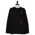 <img class='new_mark_img1' src='https://img.shop-pro.jp/img/new/icons1.gif' style='border:none;display:inline;margin:0px;padding:0px;width:auto;' />PLAY COMME des GARCONS<br>ץ쥤 ǥ륽<br>VERTICAL 4 HEART
LONG SLEEVE T-SHIRT 12