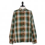 MR.OLIVE<br>ߥ꡼<br>RAYON TWILL CHECK / SQUARE CUT REGULAR COLLAR SHIRT 02