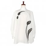 Mame Kurogouchi<br>ޥ<br>Floral Embroidery High Neck Blouse  04