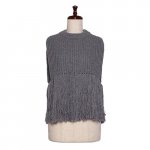 HYKE<br>ϥ<br>WOOL RIBBED SWEATER TOP WITH FRINGE 04