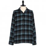 MINEDENIM<br>ޥǥ˥<br> C.R Flow Ombre Check Open Collar L/S SH 12