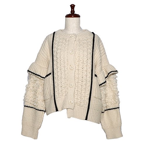 AULA AILA アウラアイラ LOOP FRINGE KNIT CARDIGAN AT WORK PLUS + MEN\'S & LADY\'S  SELECT SHOP