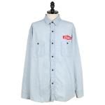 STANDARD CALIFORNIA<br>ɥե˥<br>SD Stadium Logo Patch Chambray Shirt 05
