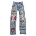 <img class='new_mark_img1' src='https://img.shop-pro.jp/img/new/icons1.gif' style='border:none;display:inline;margin:0px;padding:0px;width:auto;' />guernika<br>˥<br>Graffiti Paint Denim Pants 12