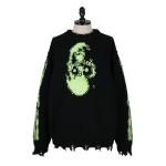 <img class='new_mark_img1' src='https://img.shop-pro.jp/img/new/icons1.gif' style='border:none;display:inline;margin:0px;padding:0px;width:auto;' />doublet<br>֥å<br>GLOW-IN-THE-DARK SKULL KNIT PULLOVER 12