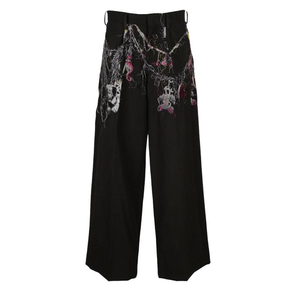 パンツ EMBROIDERED CHAIN TAILORED TROUSERS doublet Embroidered Chain Tailored Trousers （Brown