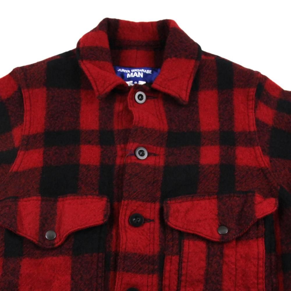 JUNYA WATANABE MAN ジュンヤワタナベマン ウールチェック 製品縮絨