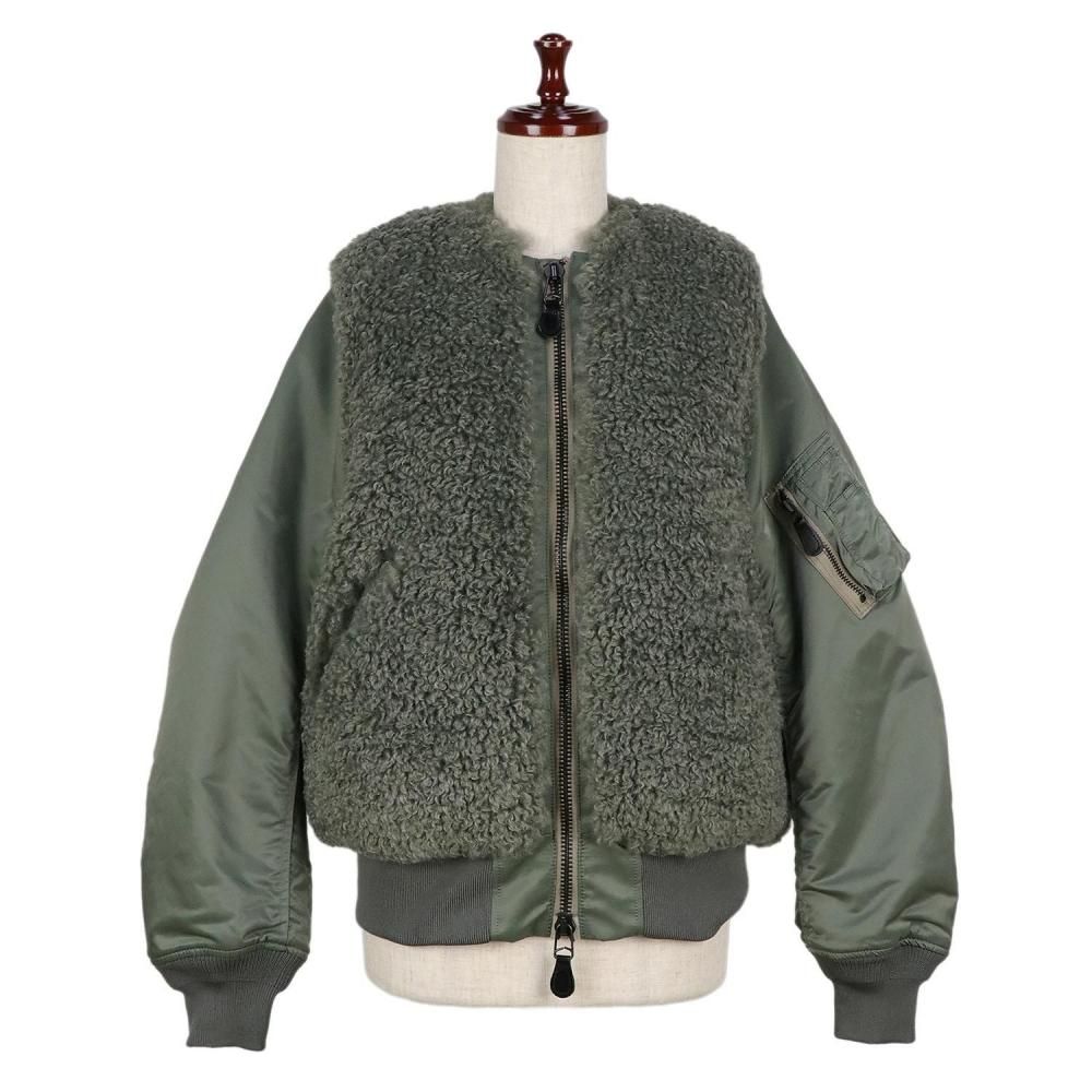 HYKE,ハイク,FAUX SHEARLING TYPE MA-1 JACKET