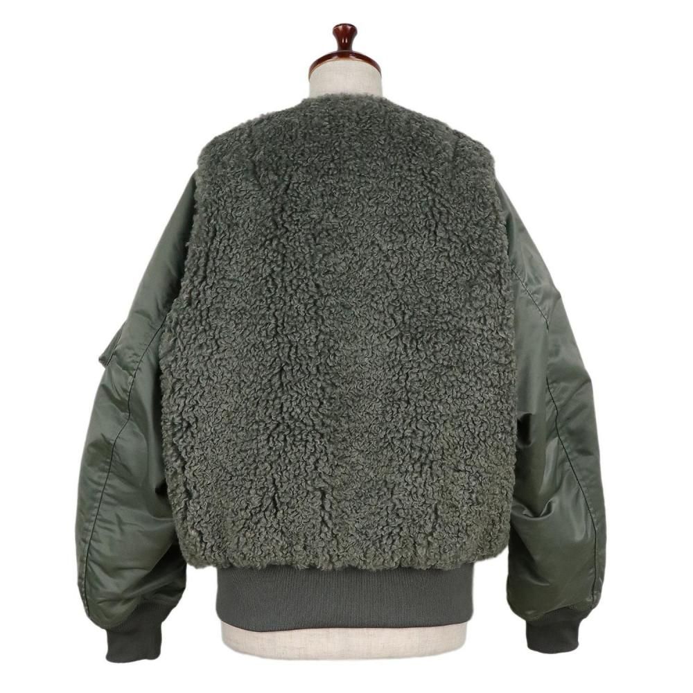 FAUX SHEARLING MA-1 ジャケット　サイズ1 HYKE(ハイク)】 FAUX SHEARLING TYPE MA-1｜パリゴ尾道店｜尾道
