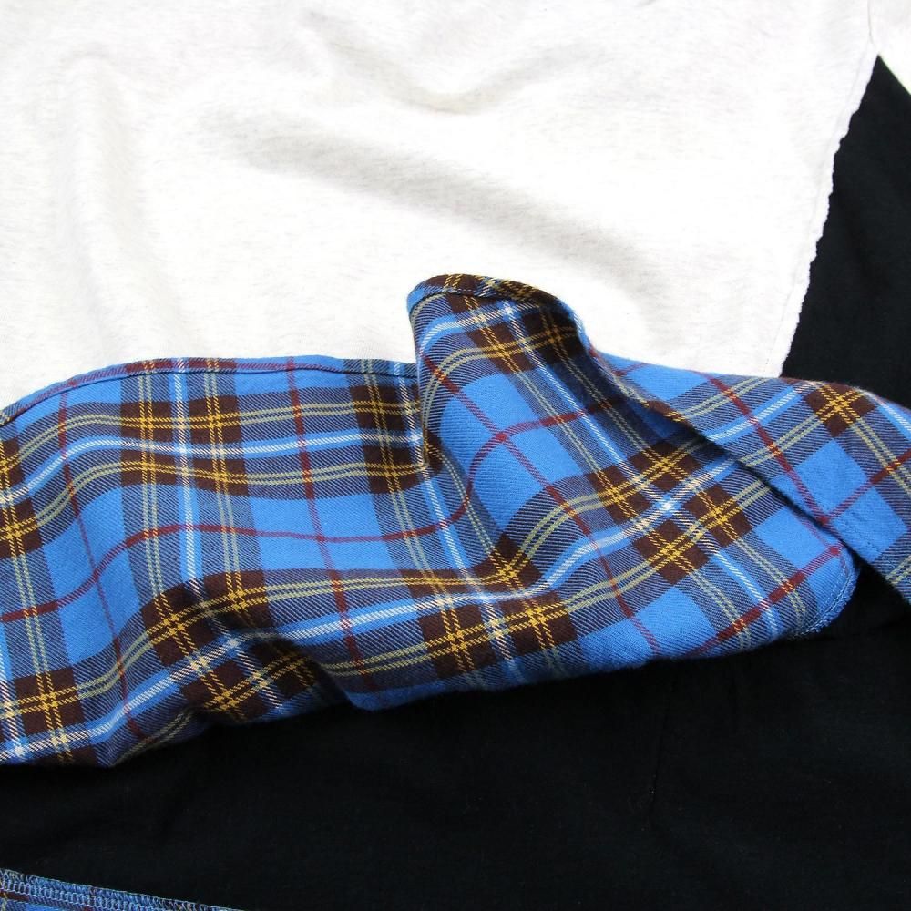 UNDERCOVER,アンダーカバー,コットンネルシャツ切り替えプルオーバー