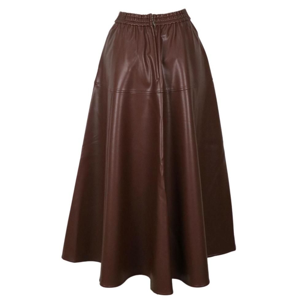 マリリンムーン　ミラノリブ　ブラックニットスカート MARILYN MOON/マリリンムーン】dramatic skirt（ロング・マキシ