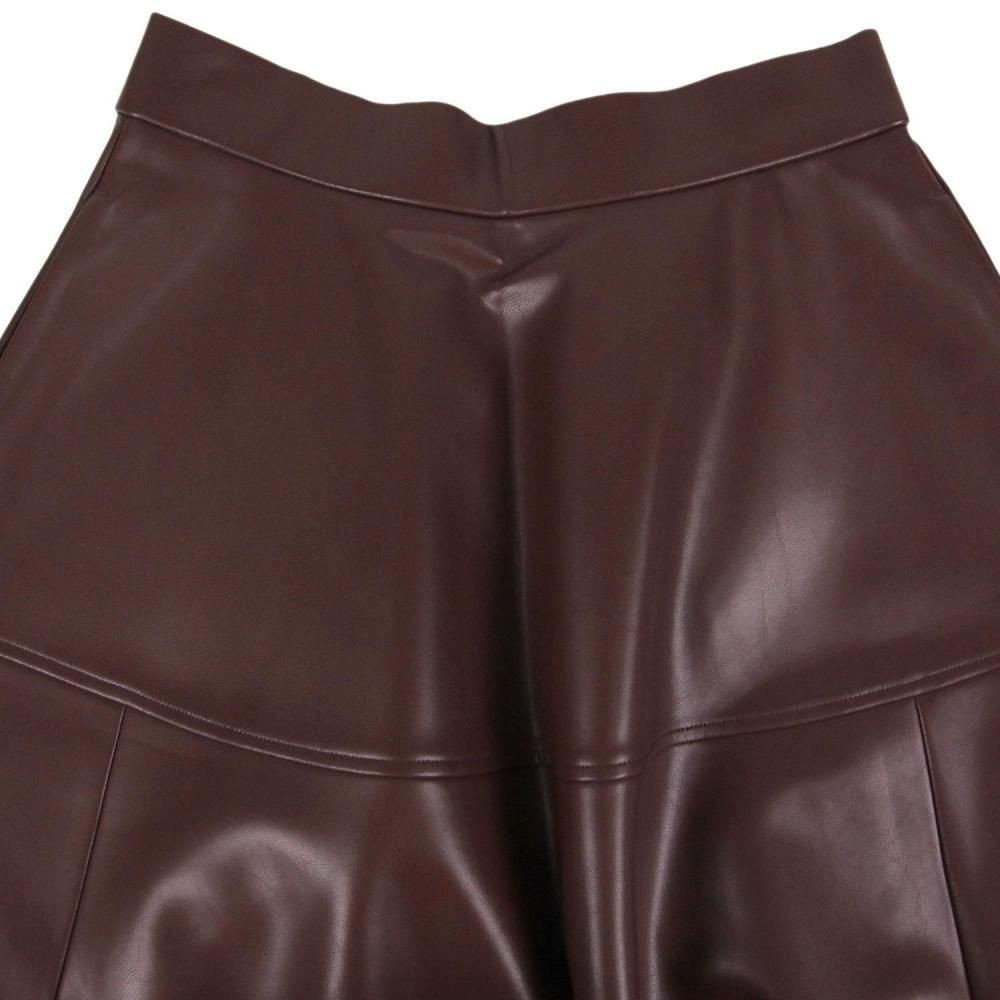 MARILYN MOON マリリンムーン soft eco-leather circular skirt