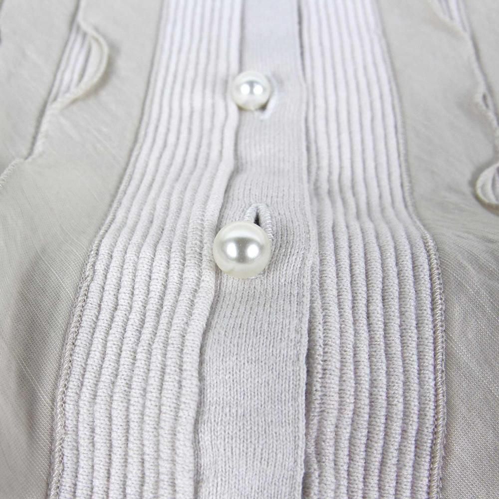 MARILYN MOON マリリンムーン frill pearl cardigan AT WORK