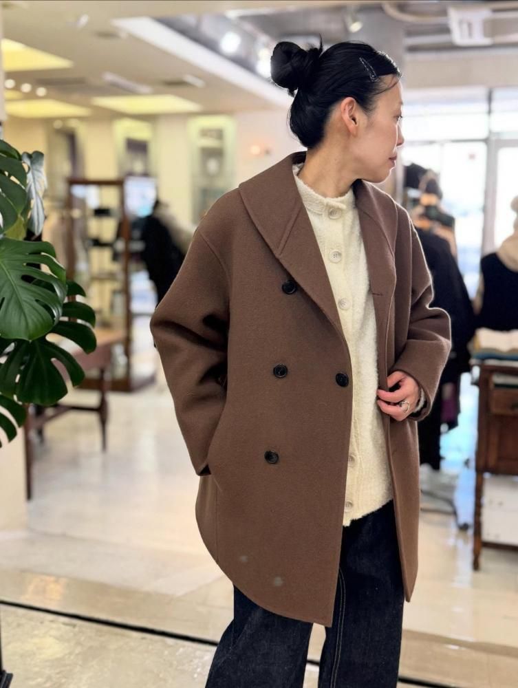 HYKE,ハイク,DOUBLE FACE SHAWL COLLAR COAT