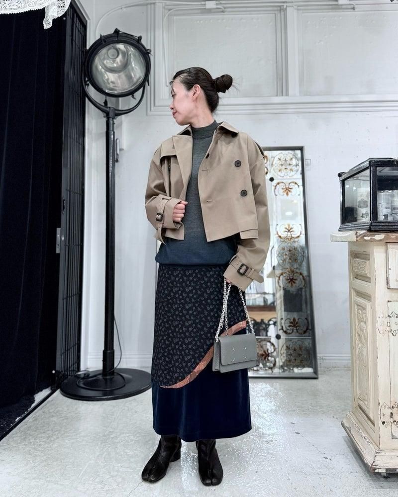 HYKE,ハイク,CROPPED TRENCH COAT/BIG FIT