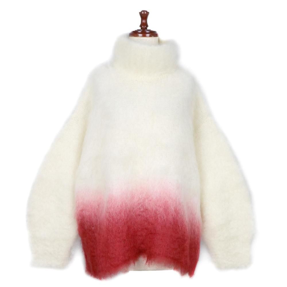 Mame Kurogouchi,マメ,Fur Knitted High Neck Top
