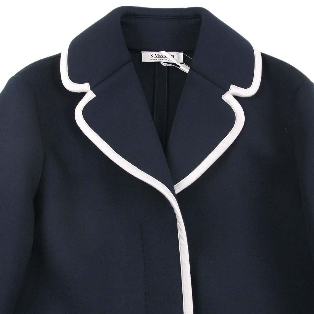 Maiko ◯新品未使用タグ付き　マックスマーラー38 ２ピースセット Bコラージュ] ピュア ヴァージンウール コート, black | Max Mara