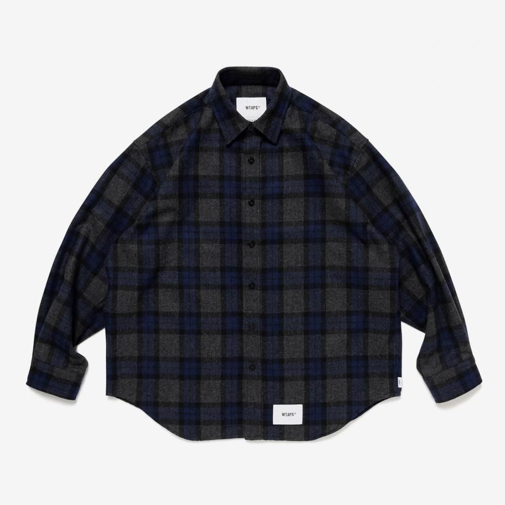 Wtaps TXT 01 / LS シャツ　Lサイズ WTAPS TXT 01 LS WOPL. TWEED. TEXTILE