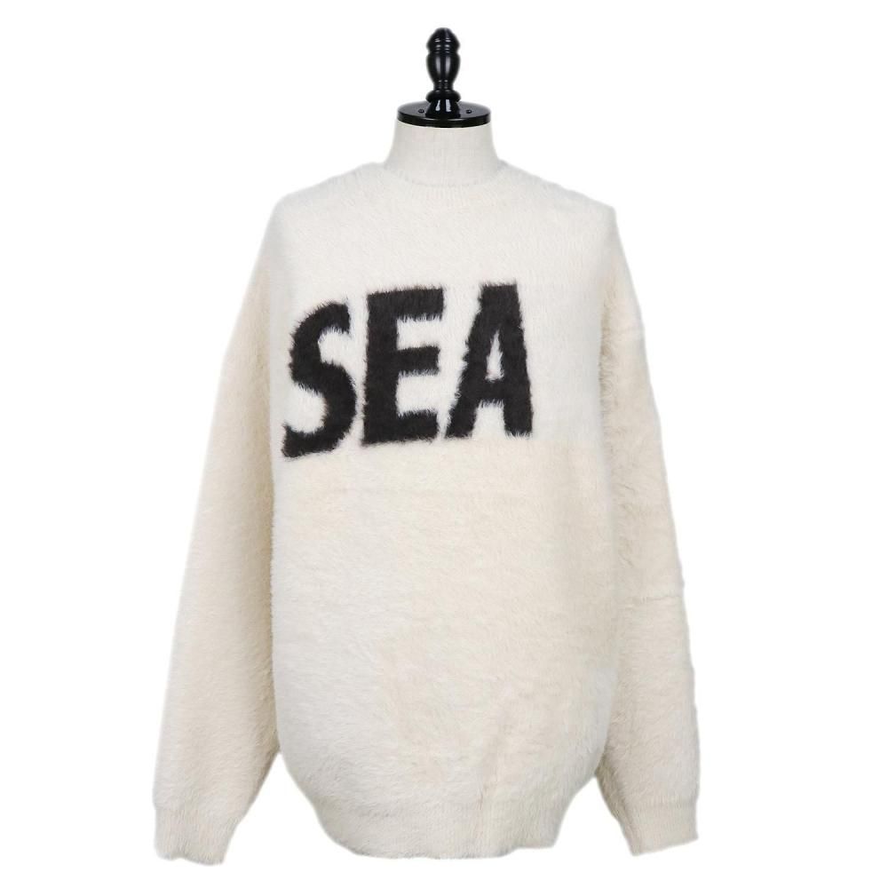 トップス wind and sea Shaggy Knit Sweater L gray Shaggy BIGSEA Knit Sweater – WIND AND SEA