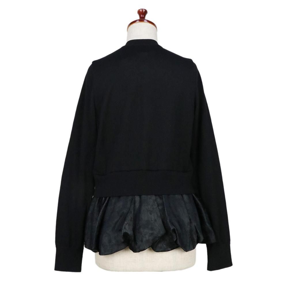 noir kei ninomiya ノワールケイニノミヤ 透かしニット 黒S noir kei ninomiya,ノワール ケイ ニノミヤ,ウールニット×アセテート