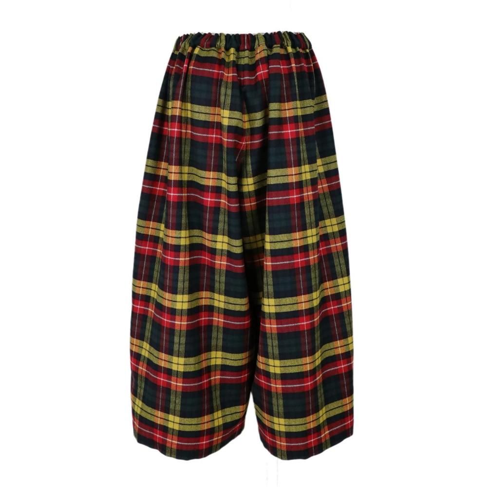 tao タータンチェックスカート 綿クロスチェック刺繍ギャザースカート | tao (Women)/タオ