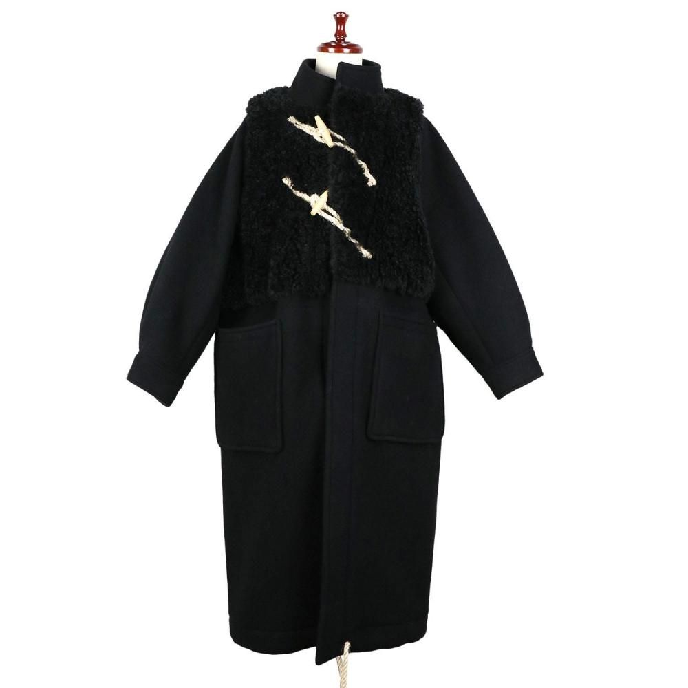 HYKE,ハイク,DOUBLE FACE FAUX SHEARING DUFFEL COAT