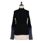 <img class='new_mark_img1' src='https://img.shop-pro.jp/img/new/icons1.gif' style='border:none;display:inline;margin:0px;padding:0px;width:auto;' />AULA AILA<br>饢<br>BORDER SLEEVE RIB KNIT(25W) 01