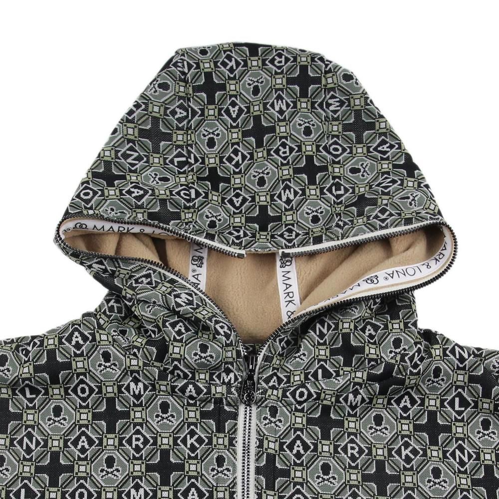 MARK&LONA マーク＆ロナ Rosette Jacquard Jersey Hoodie