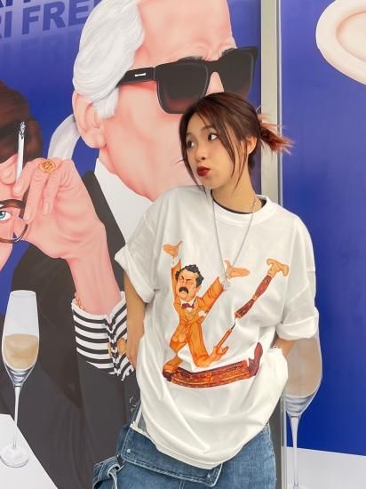 ピカデリー柄オーバーTシャツ overprint/オーバープリント/【LHP EXCLUSIVE】Shopper Tee