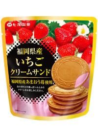 七尾製菓 6枚 クリームサンドいちご 菓子問屋かしど菓子通販卸売りショッピングネット