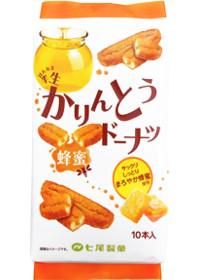 七尾製菓 8本半生かりんとうドーナツ蜂蜜 - 菓子問屋かしど菓子