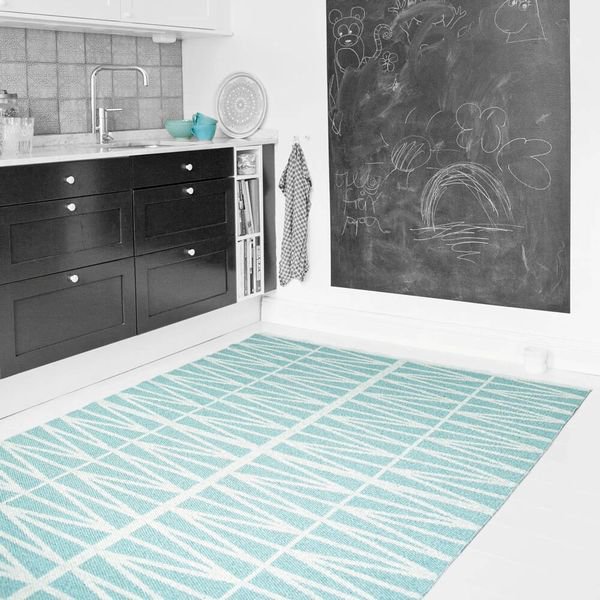 北欧 ブリタスウェーデン プラスチックラグマット アウトドア ダイニングラグ Brita Sweden Helmi rug Turquoise