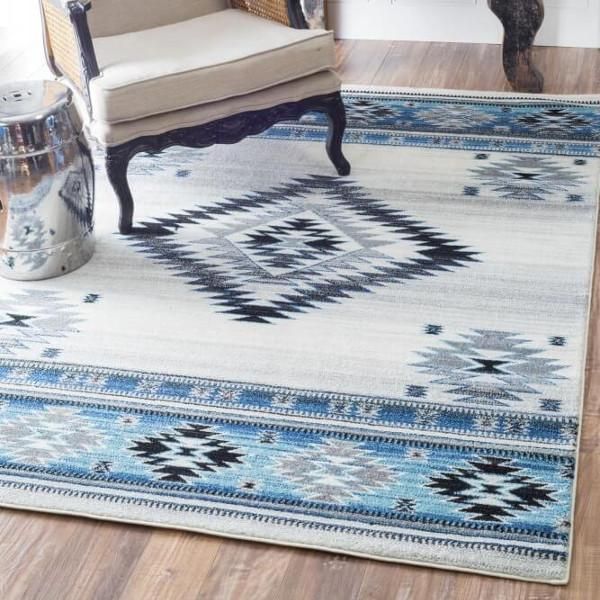 オルテガ柄 ネイティブ ナバホボーダーラグ カーペット 絨毯 輸入ラグ Bosphorus BD09 Navajo Border Rug