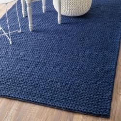 ץ 100 ˥åȤԤ߹ߥ饰 ͥӡTextures Braided Rug NAVY 