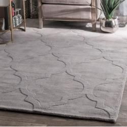 å 100% ǥ饰 졼Tuscan Raised Trellis Rug Grey