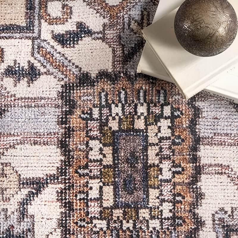 オリエンタル ジュエルメダリオン柄 ウォッシャブルラグ ピンク Pink Jewel Medallion Washable Area Rug オリエンタル ジュエルメダリオン柄 ウォッシャブルラグ ピンク Pink Jewel Medallion Washable Area Rug