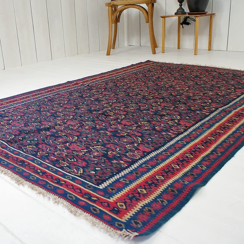 手織り　ペルシャ絨毯　サナンダジ　100×75cmセネ