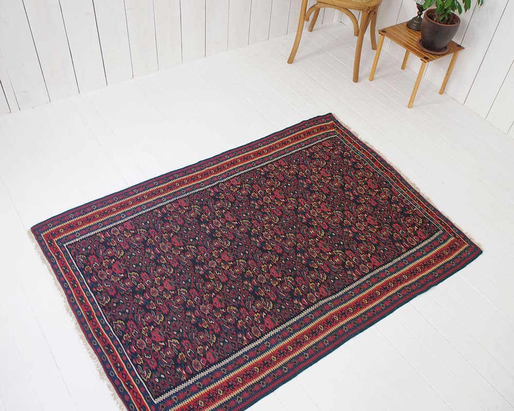 VINTAGE ペルシャ絨毯 セネ産 155.5×117cm