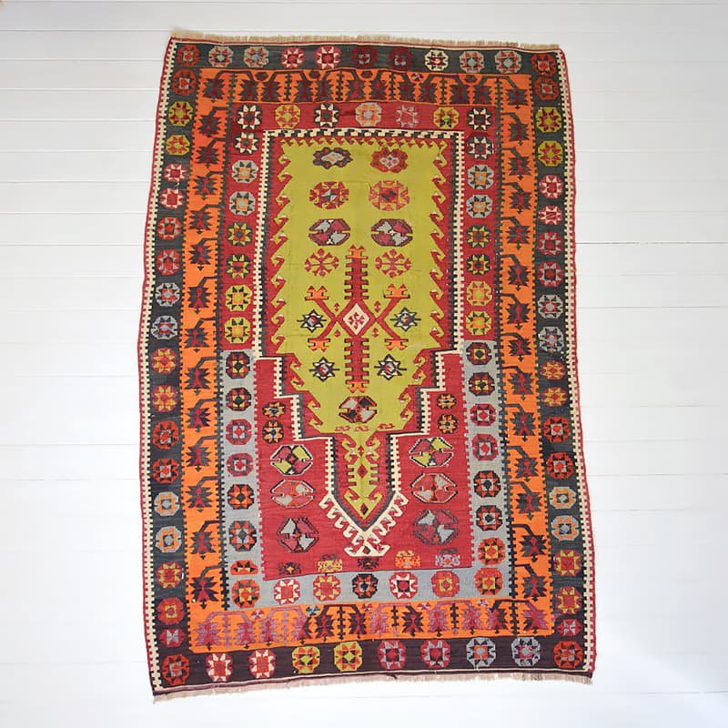 オールドキリム トルコ コンヤ 121×178cm 1920~35年代 ヴィンテージラグ オールド絨毯