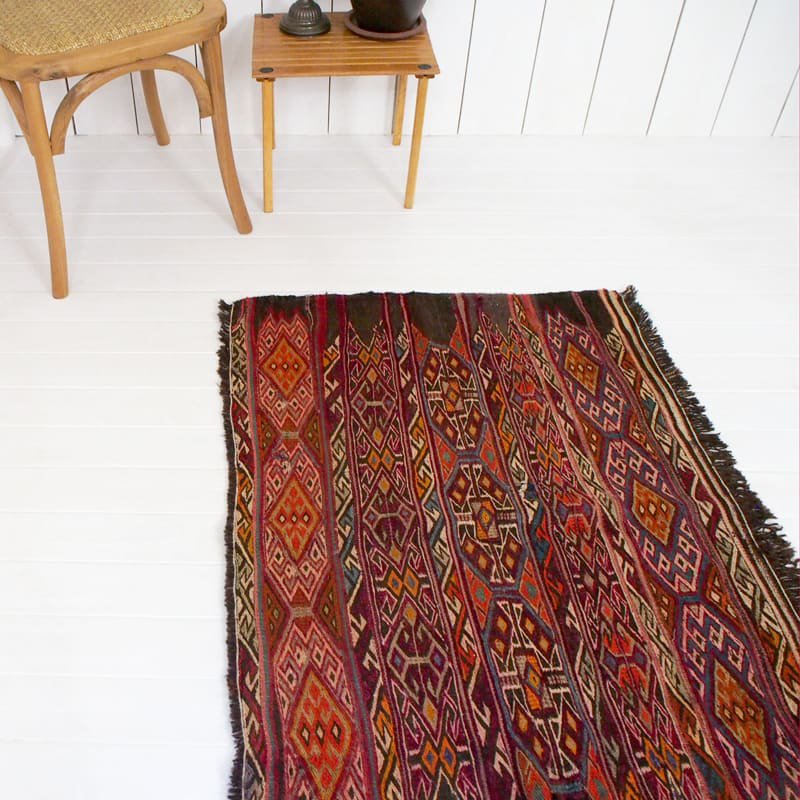 オールドキリム トルコ コンヤ 76×108cm 1920年代 オールド絨毯