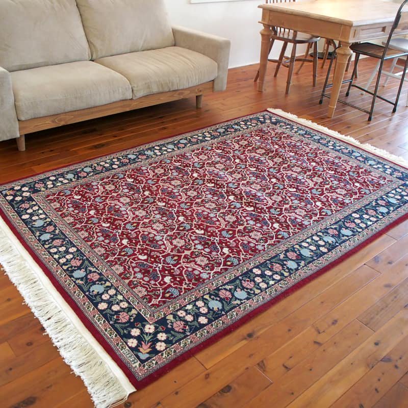 トルコ絨毯 シュメル工房 ウール手織り 150×220cm ヴィンテージラグ 