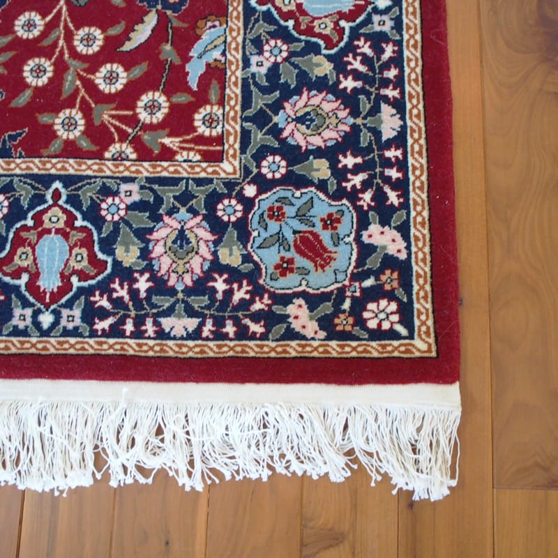 トルコ絨毯 シュメル工房 ウール手織り絨毯 124×187cm ヴィンテージラグ オールド絨毯