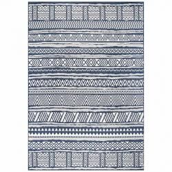 ꥨ󥿥 ˥å ȥɥ ˥󥰥饰 ͥӡNavy Striped Banded Indoor/Outdoor Area Rug