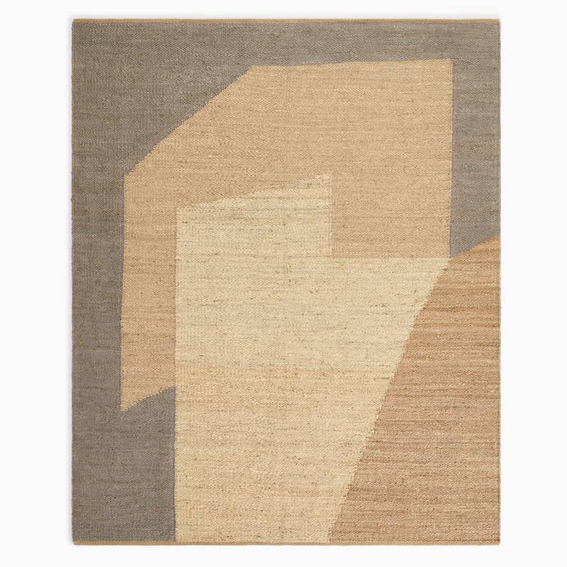 west elm ウエストエルム 天然素材 モダンアート ジュートラグ 【Angled Modern Jute Rug Natural】