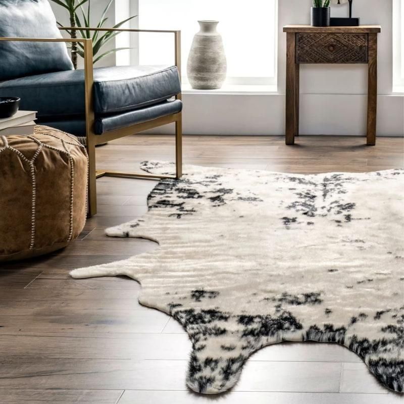 アニマル 牛柄ラグ | カウハイド(牛革)風 - ラグ 絨毯
